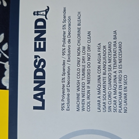 Lands' End 2 Piece Navy Pajama Set - Picture 4 of 4